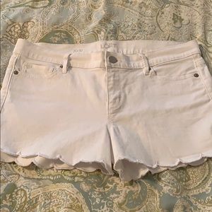 White Loft denim shorts